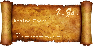 Kosina Zseni névjegykártya